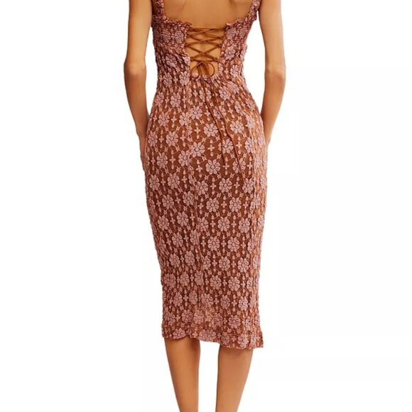 Free People NWT Lucinda Midi Dress - Picture 4 of 7
